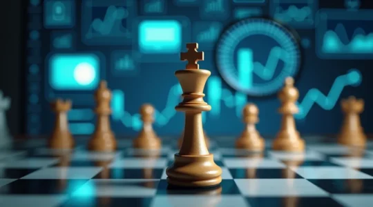 Illustration symbolique pour représenter la stratégie réussie d'une campagne SEA